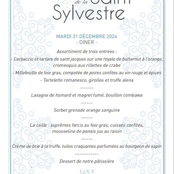 Menu du Nouvel an - La Maison du Bassin